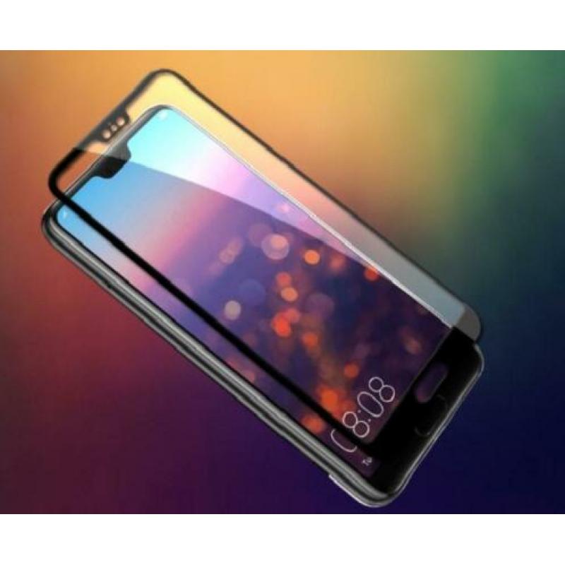 5D Full Cover 9H Screenprotector for Huawei P20 Lite _ Black