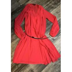 Pepe jeans jurk roze Winona maat S plissé