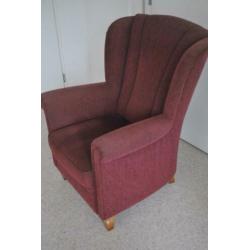 Fauteuil, stof, rood