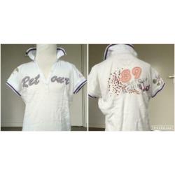RETOUR shirt wit / paars nieuwstaat mt 122 / 128 D5