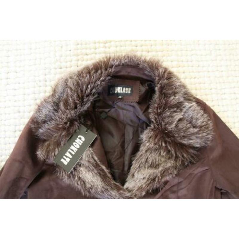 Prachtige Nieuwe Bruine Choklate Jas (M) winterjas