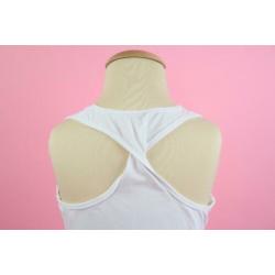 zgan NONO shirt racerback top wit / rood maat 116