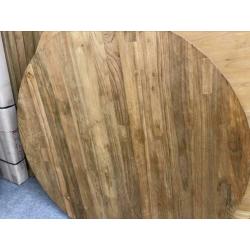 Nieuwe eettafel teakhout rond 1,40 gratis thuisbezorgd