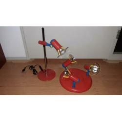 Memphis style design bureaulamp en plafonniere.