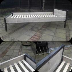 Industrieel kinderbed met steigerhout old look