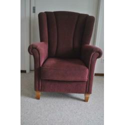 Fauteuil, stof, rood