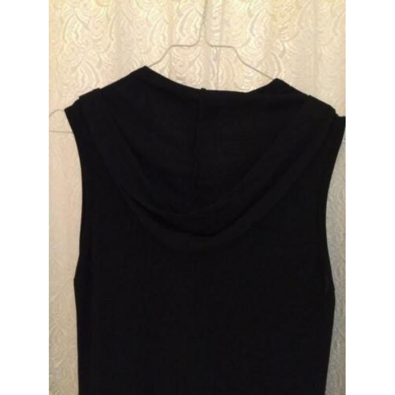 Vintage / Gala - feest / Zwarte jurk met capuchon / maat: S