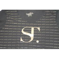 SUPERTRASH zwarte longsleeve met goud 164 in ~~nieuw~~ staat
