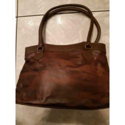 echt lederen tas, kleur bruin, NIEUW