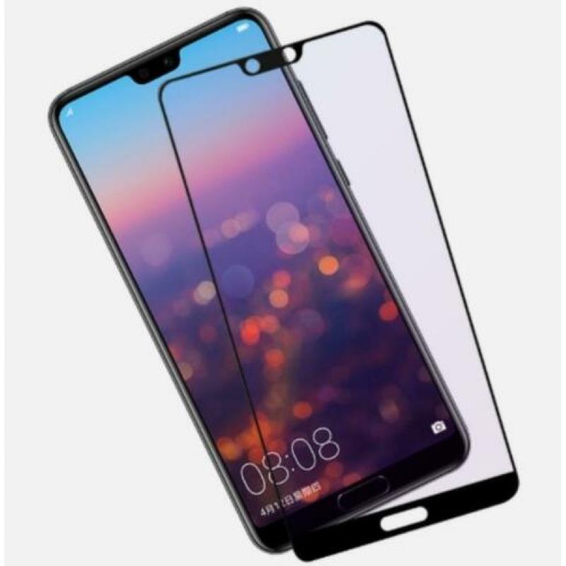 5D Full Cover 9H Screenprotector for Huawei P20 Lite _ Black