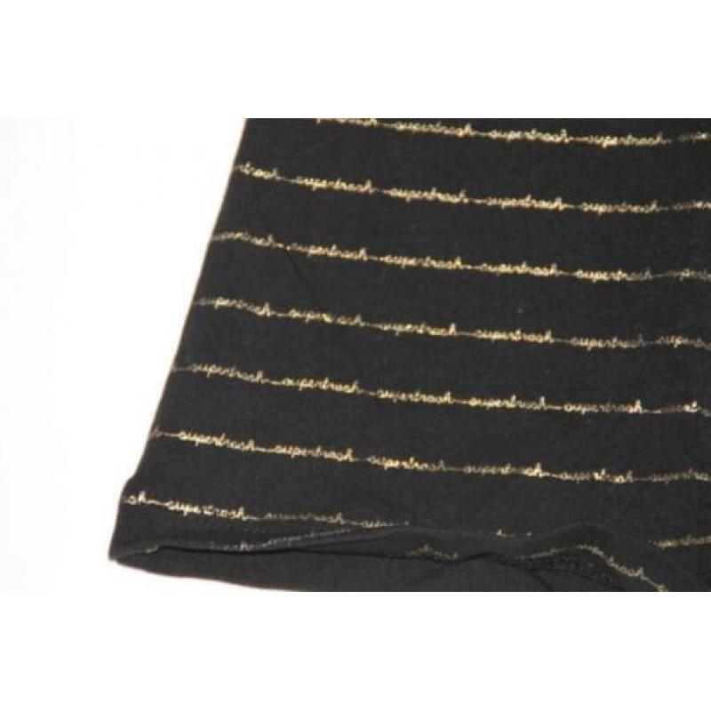 SUPERTRASH zwarte longsleeve met goud 164 in ~~nieuw~~ staat