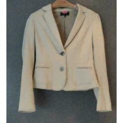 Claudia Sträter beige offwhite blazer jasje maat 36