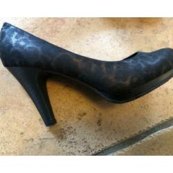 Pumps zwart ( met bruin )