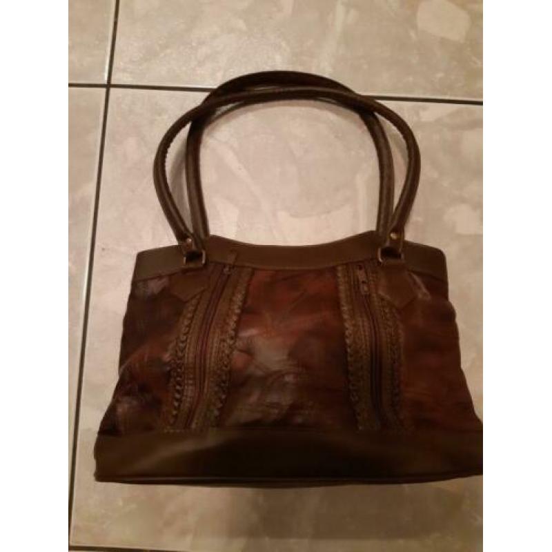 echt lederen tas, kleur bruin, NIEUW
