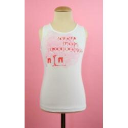 zgan NONO shirt racerback top wit / rood maat 116