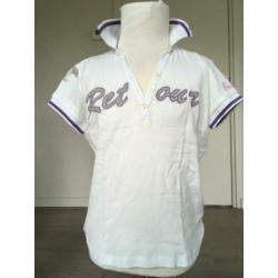 RETOUR shirt wit / paars nieuwstaat mt 122 / 128 D5