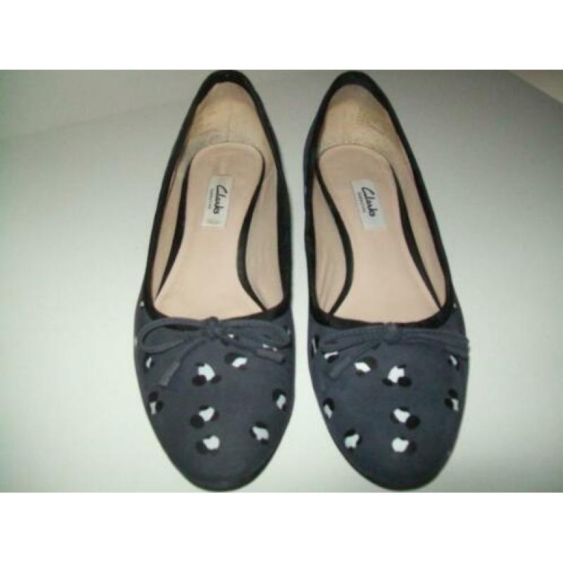 Clarks blauwe ballerina's mt.39
