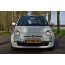Fiat 500 Lounge 0.9 80pk Twinair Turbo 2014 Crème Wit