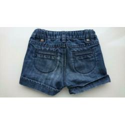 Stoere donker blauwe jeans / spijker short,Babyface, maat 80