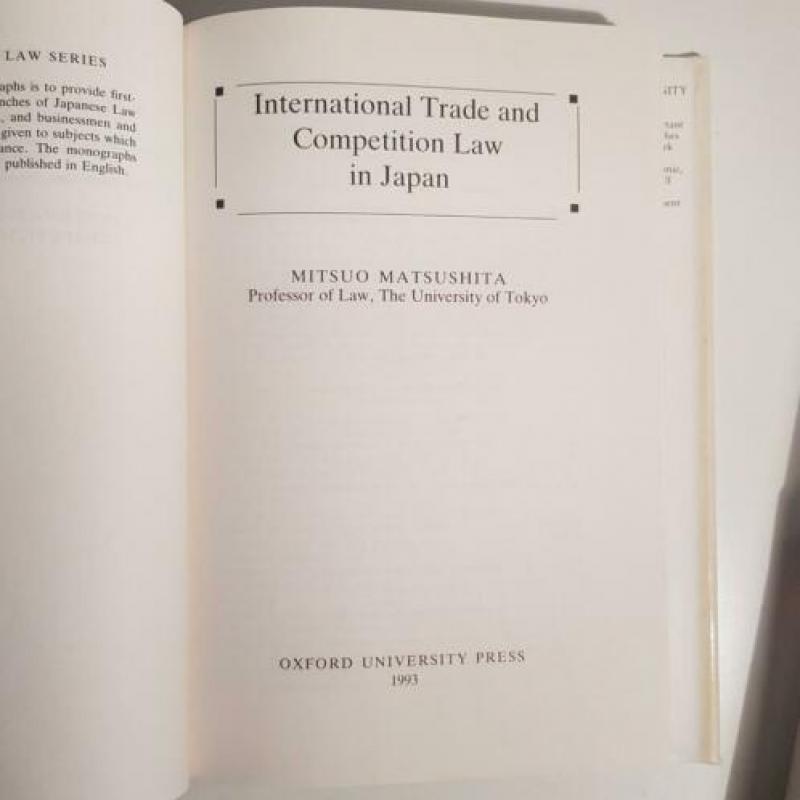 International Trade And Competition Law In Japan