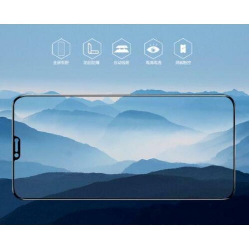5D Full Cover 9H Screenprotector for Huawei P20 Lite _ Black