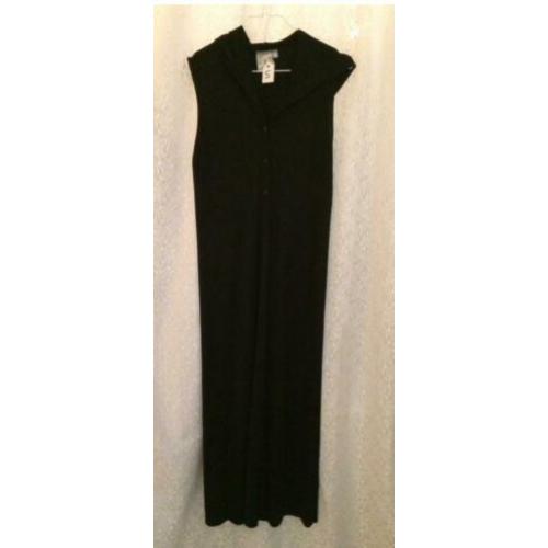 Vintage / Gala - feest / Zwarte jurk met capuchon / maat: S