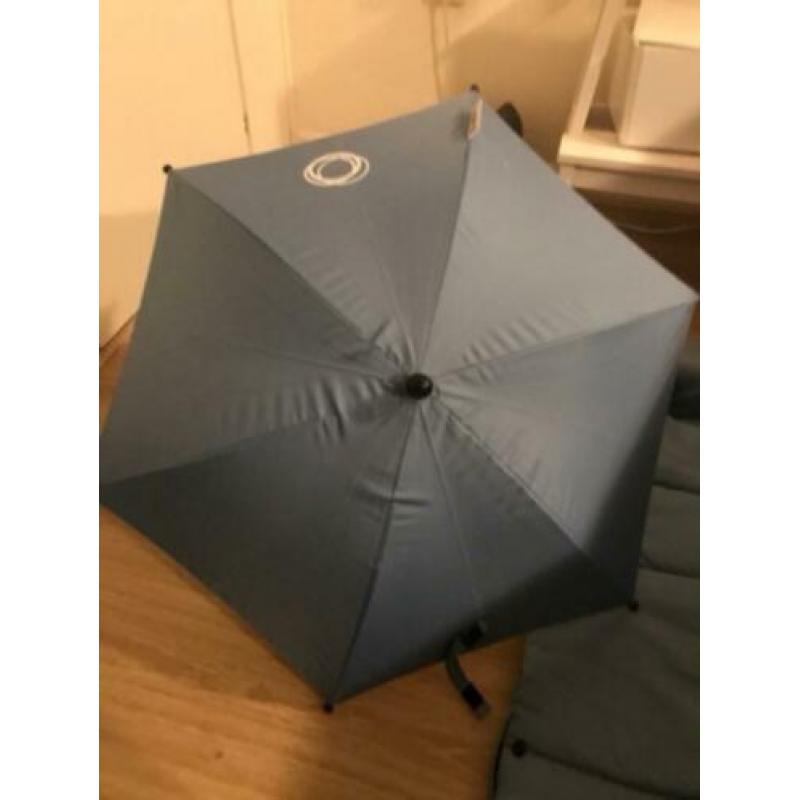 Bugaboo ice blue set (voetenzak, parasol, seatliner)