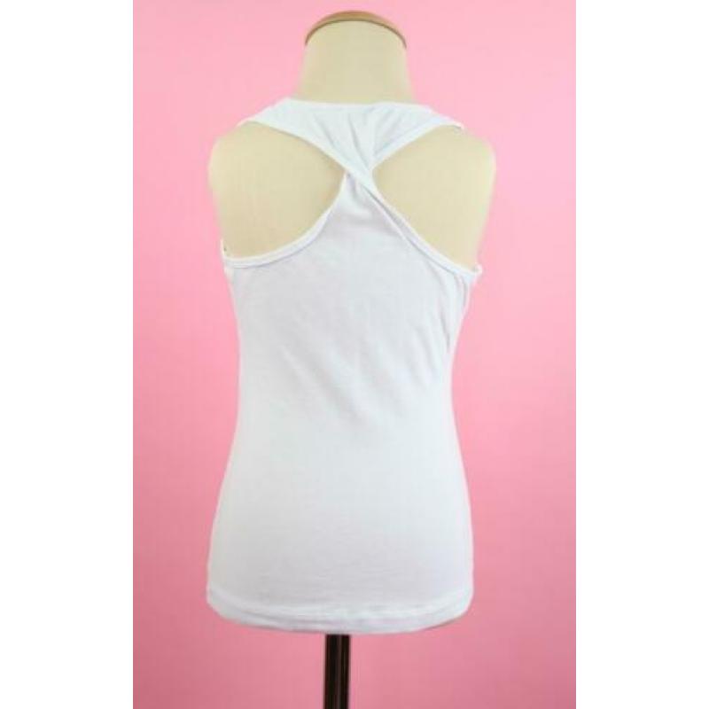 zgan NONO shirt racerback top wit / rood maat 116
