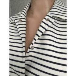 D417 ESQUALO maat 40=M jasje zwart/wit blazer jas blauw/wit
