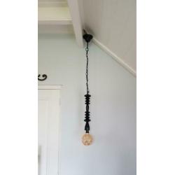 Donkergroene hanglamp - pendellamp met bollamp