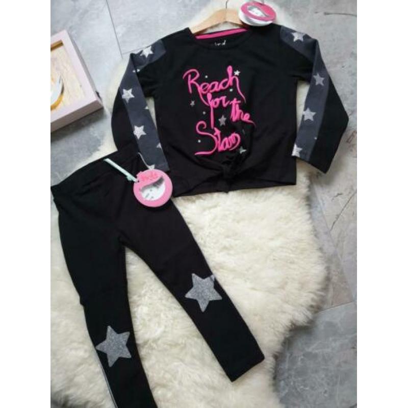 Maat 98 NIEUWE Meisjes Top met Legging setje BIRDS