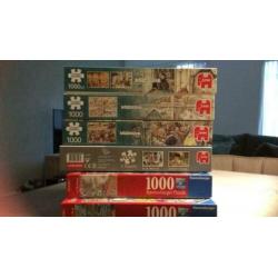 Partij puzzels Anton Pieck Ot en Sien Flerouse enz