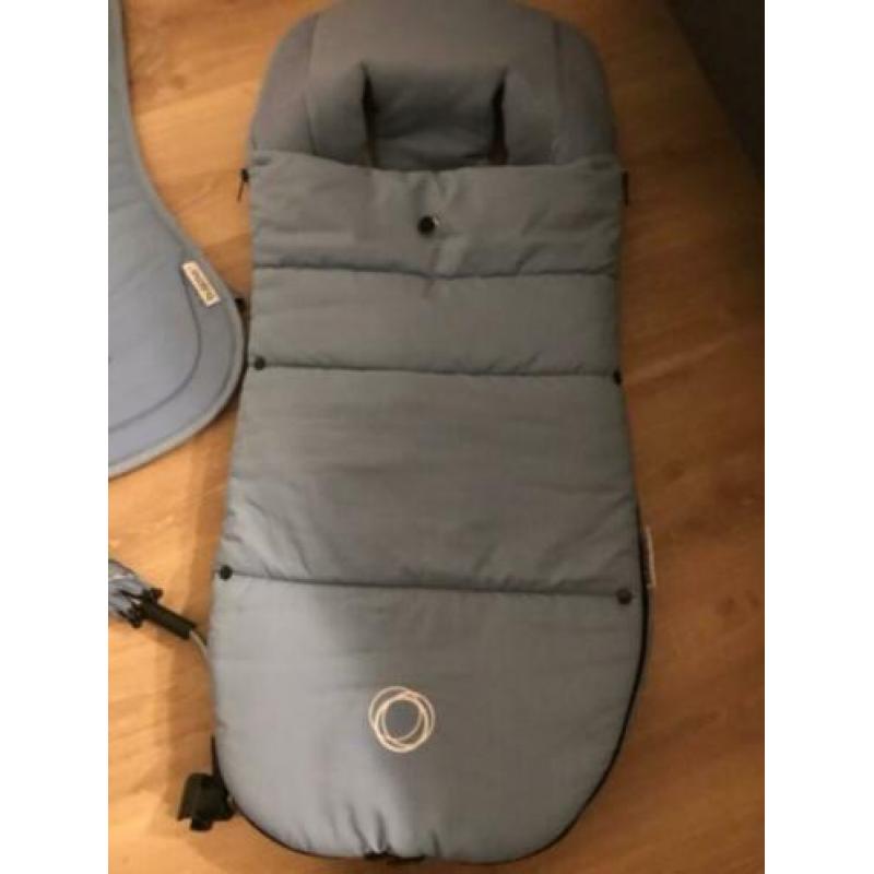 Bugaboo ice blue set (voetenzak, parasol, seatliner)