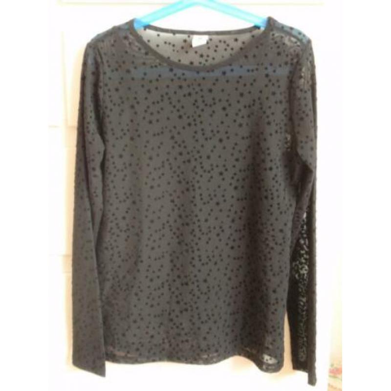 Hema: Voile Blouse-Shirt + Top - maat 146