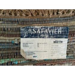 Vloerkleed, grijs, blauw, Savafieh, katoen