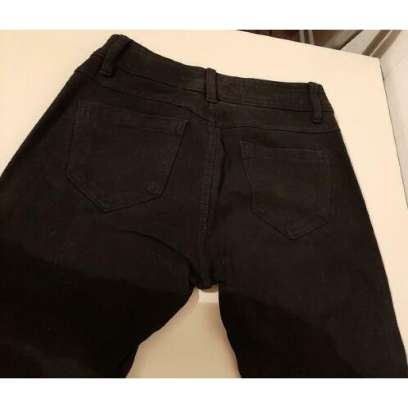 Zwarte lage skinny jeans (Maat 34 XS)
