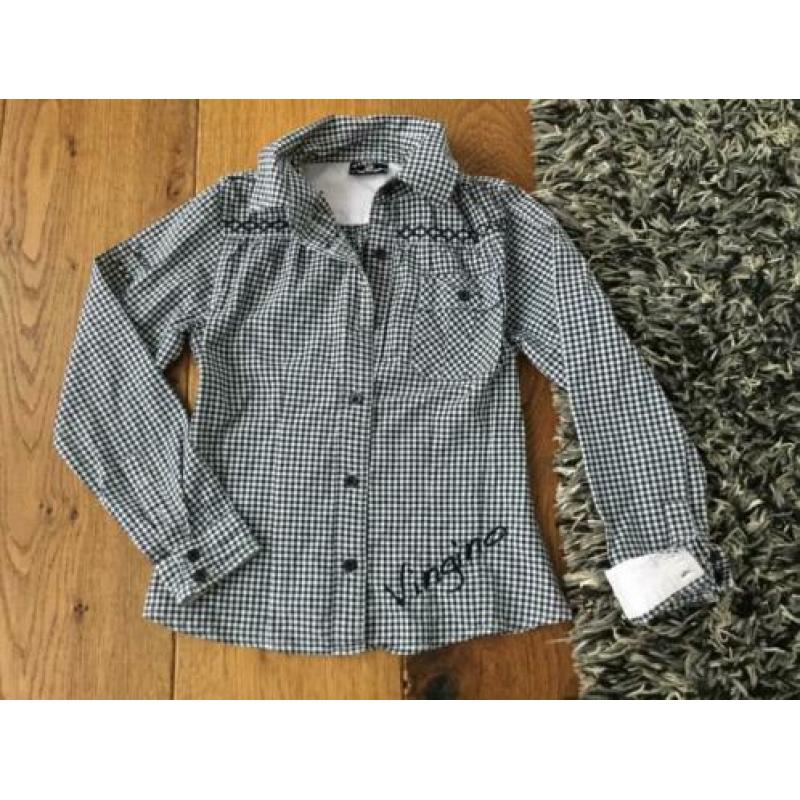 Stoere set pakket spijker jeans blouse spijkerblouse 134 140