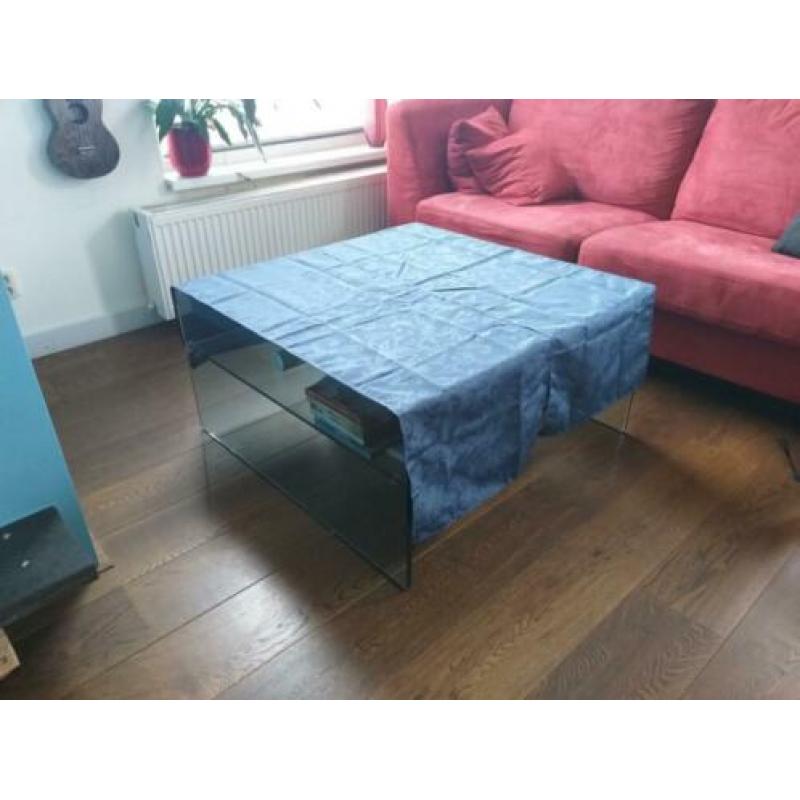 Glazen salontafel 90x90x45