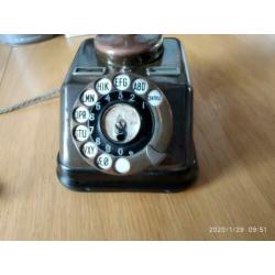 Nostalgisch messing bakeliet met draaischrijf telefoon 25.-