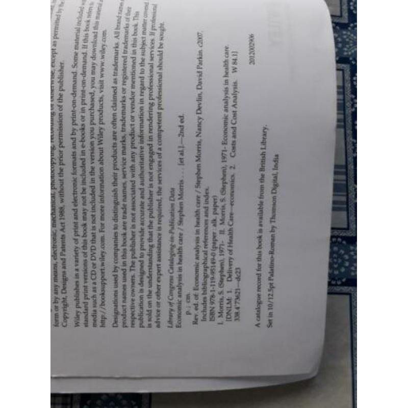 Economic Analysis 9781119951490