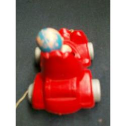 Plastic auto met bewegende bestuurder made in w. Germany fle