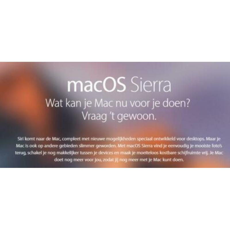 Installeer MacOS Sierra 10.12.6 via DVD zonder USB OSX OS X