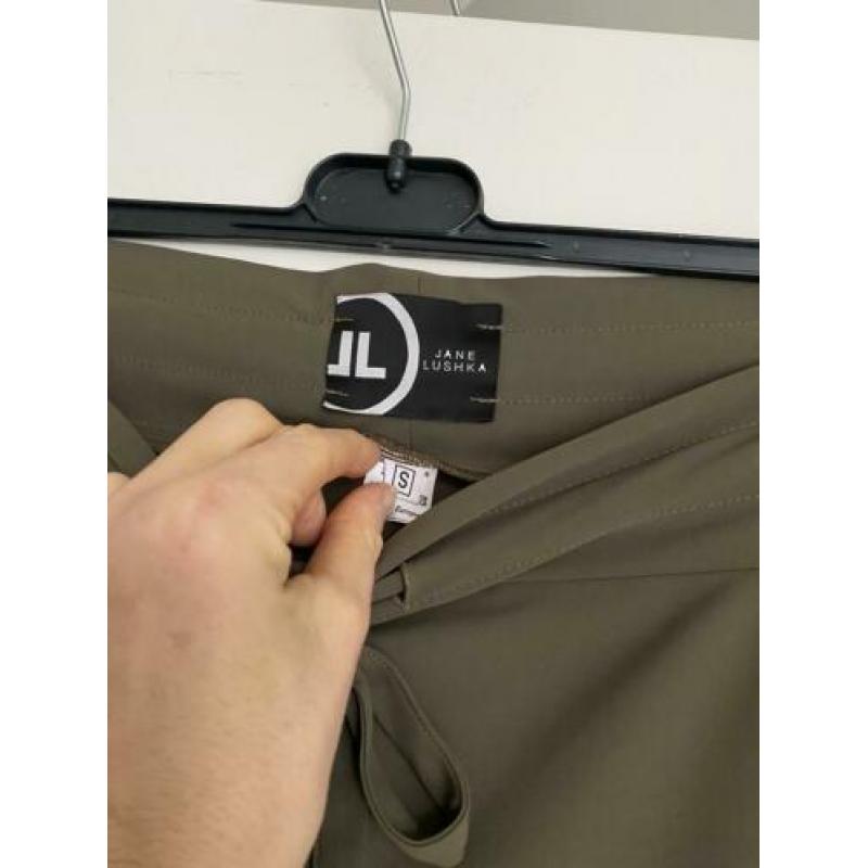 Kaki travelstof broek Jane Lushka (S/M)