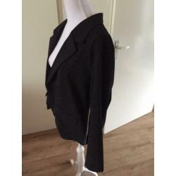 432. Yesta Blazer Zwart/Zilver nieuw maat 48