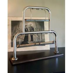 Dubbele chromen Winkel toonbank papierrolhouder jaren '50