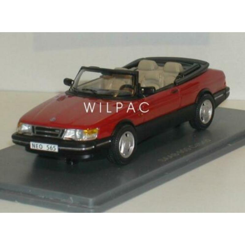 Neo. Saab 900 cabrio geel 1985 resin schaal 1:43 cabriolet