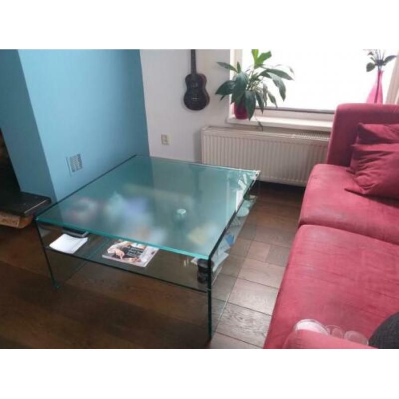 Glazen salontafel 90x90x45