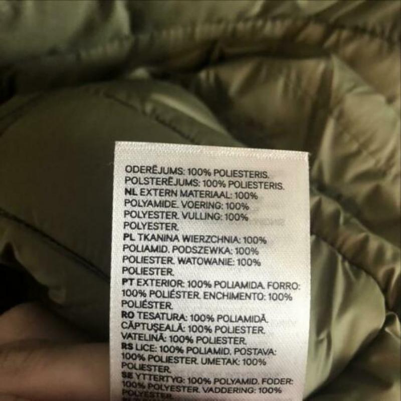 H&M groen dons jasje maat S
