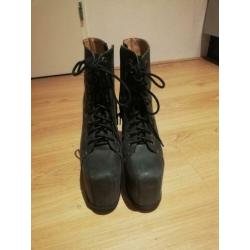 Jeffrey Campbell Big Lita echt leer plateau hakken maat 37