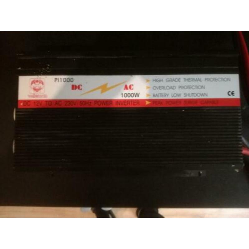 Omvormer 1000 watt met accu